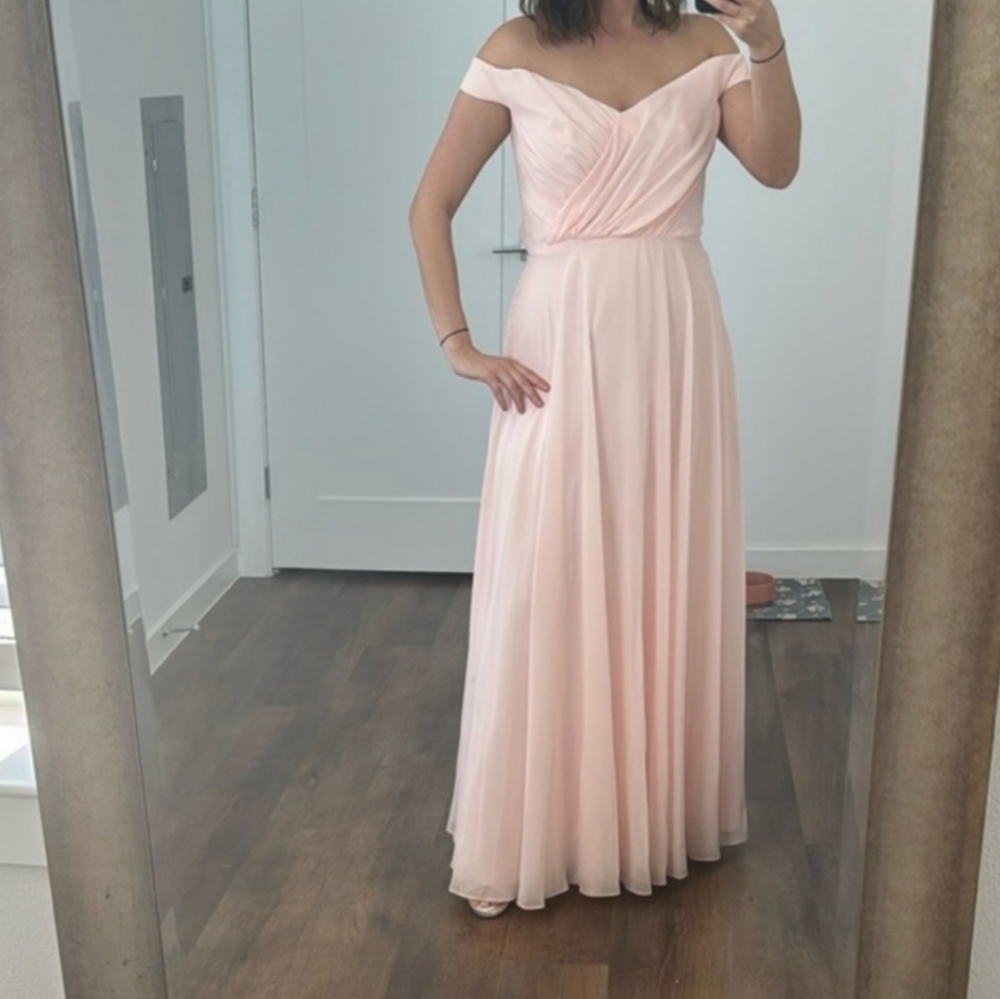 Elegant Off-Shoulder Pink Dress